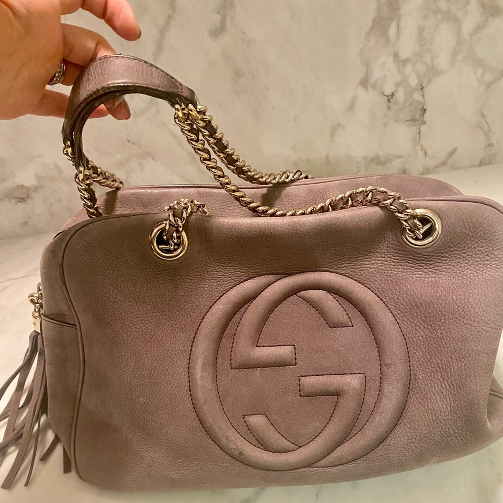 100% Authentic Gucci Soho suede bag.